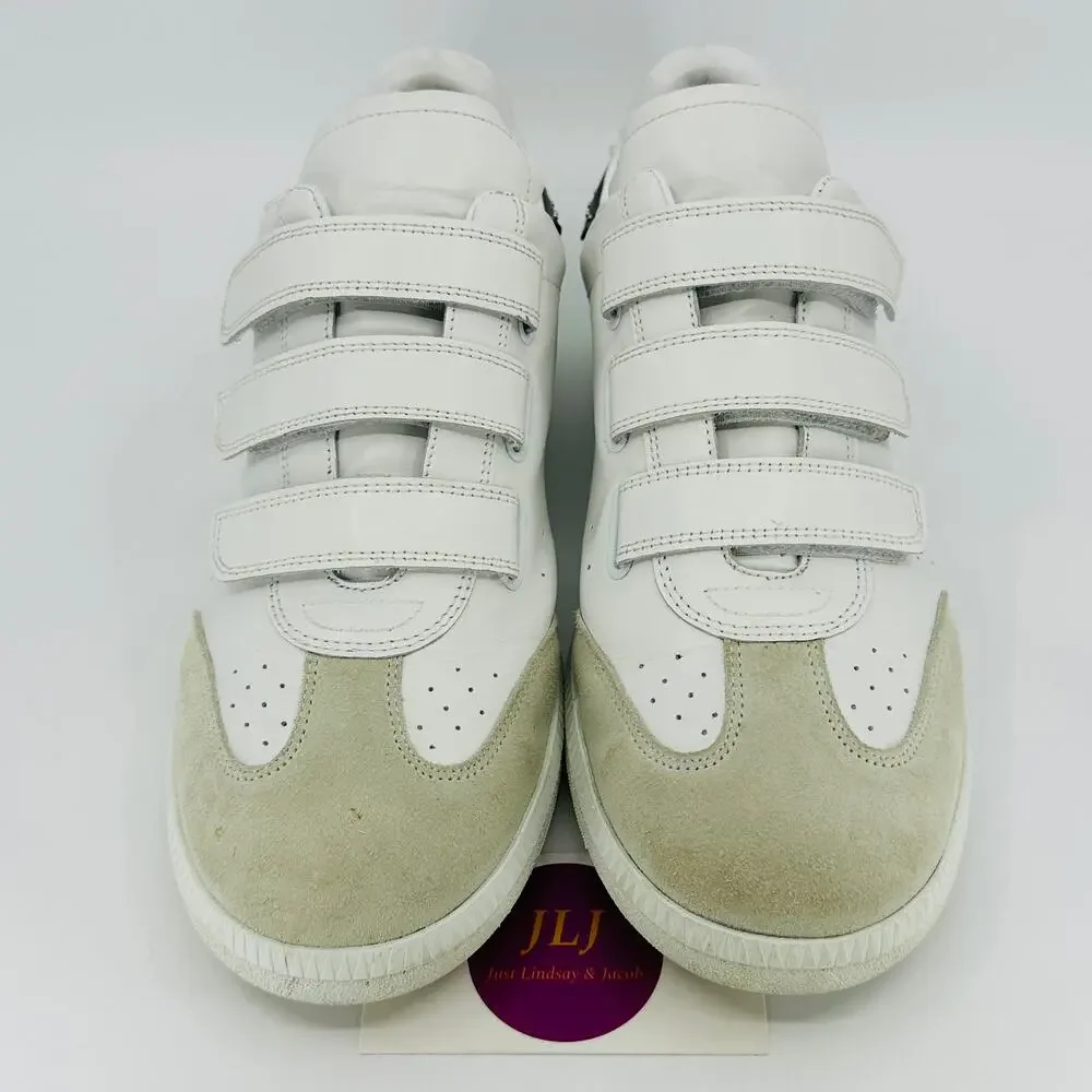 Isabel Marant Women's Beth White & Black Leather Studded Sneakers Size 41/ 11 US